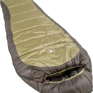 Coleman North Rim 0°F Big & Tall Sleeping Bag, Cold-Weather Mummy Sleep Sack with No-Snag Zipper & Adjustable Hood for Warmth & Ventilation, Large Camping Sleeping Bag